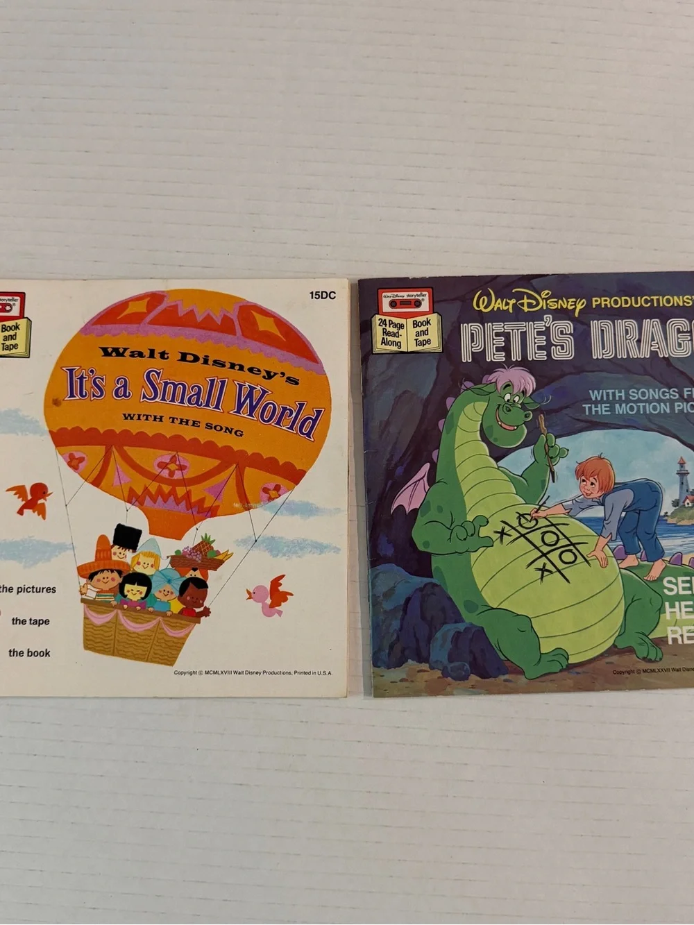 Lot Of (12) Vintage Walt Disney Read Along Books & Tape (BOOKS ONLY NO TAPES)